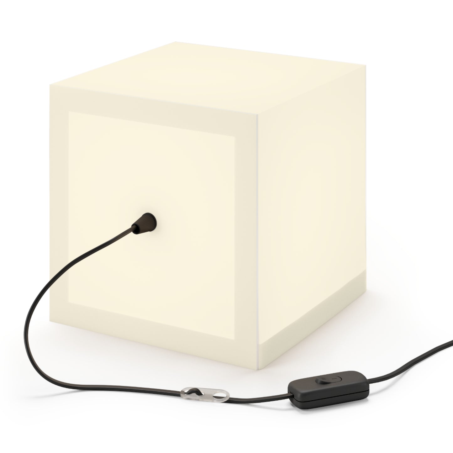 Custom Light Cube Lamp — Minimal Hanging Cube Lamp with "Dein Logo hier" Branding