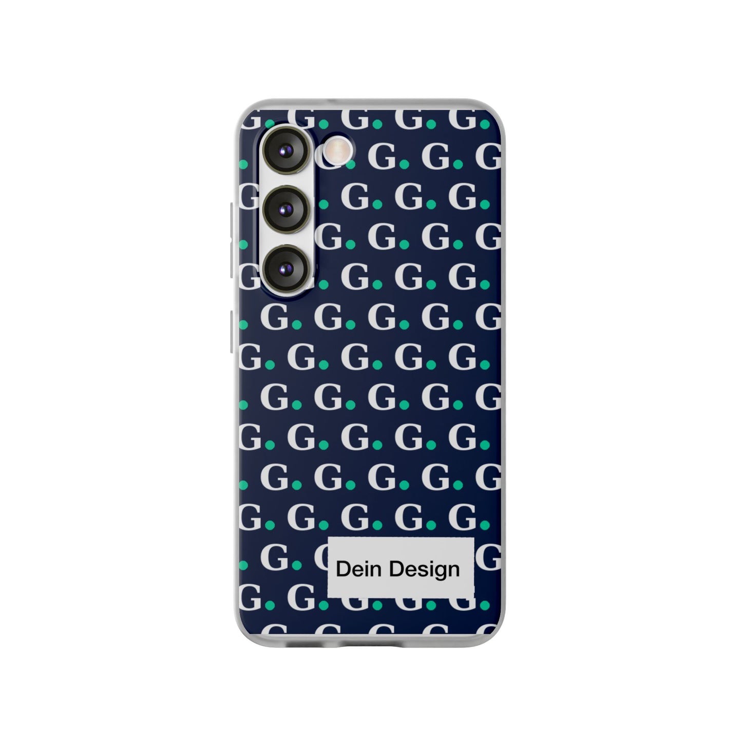 Monogram G Pattern Phone Case — Navy Repeat Initial Design