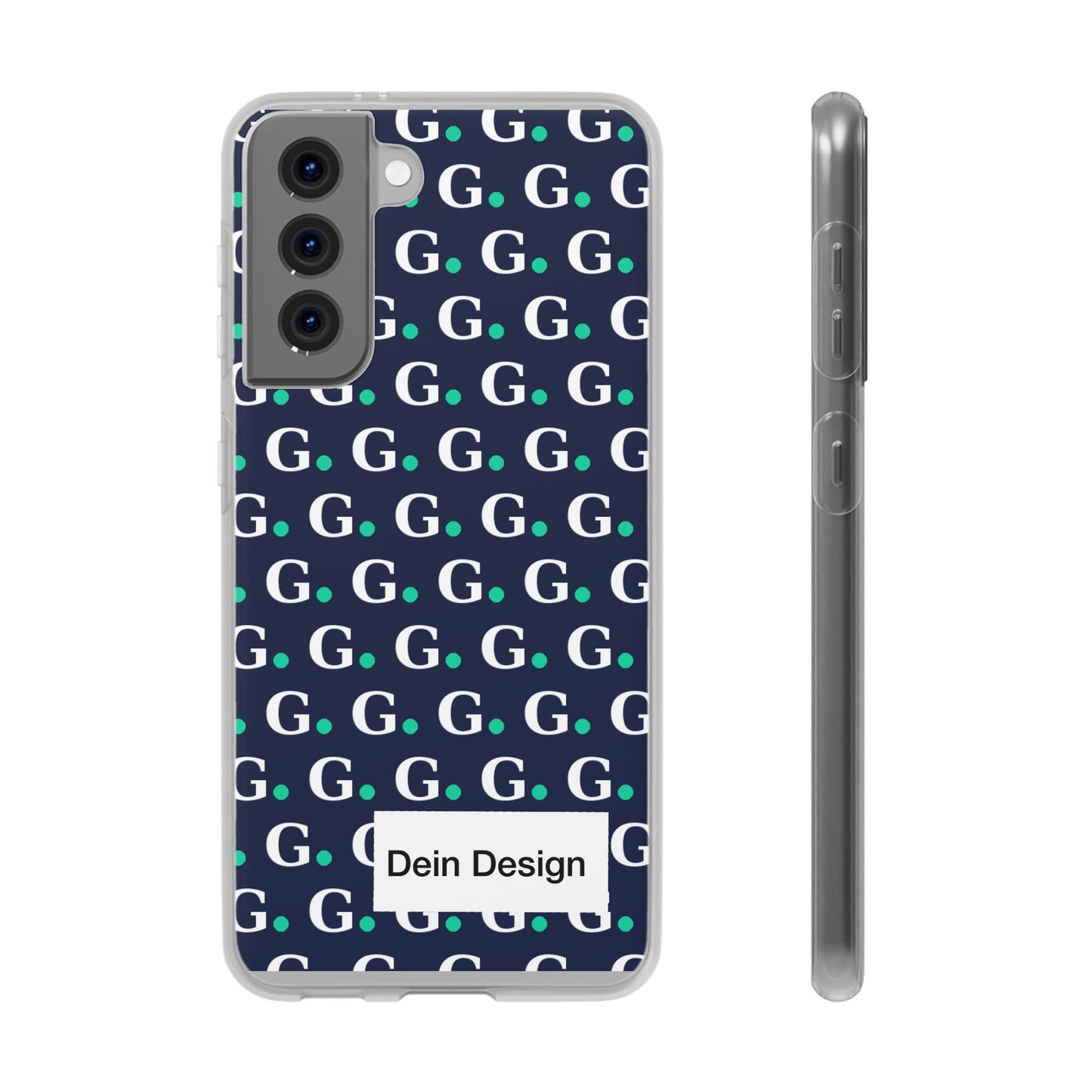 Monogram G Pattern Phone Case — Navy Repeat Initial Design