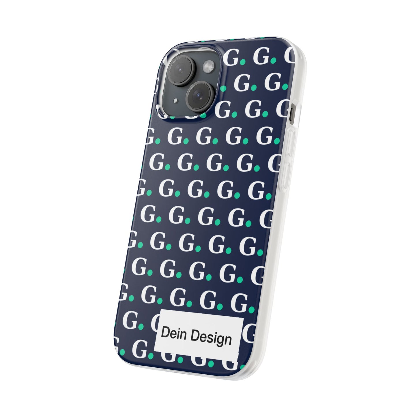 Monogram G Pattern Phone Case — Navy Repeat Initial Design