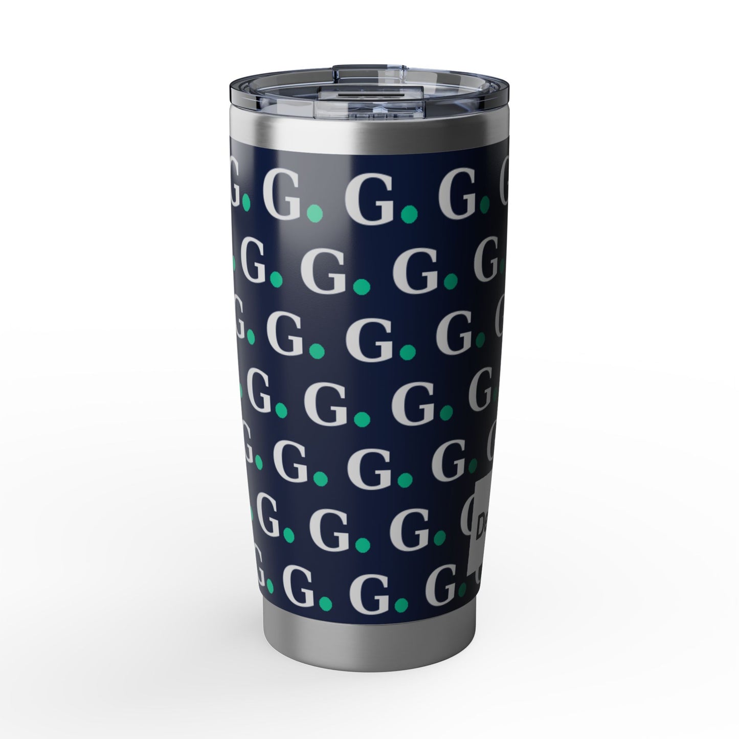 Monogram G 20oz Insulated Tumbler — Navy Patterned Travel Mug