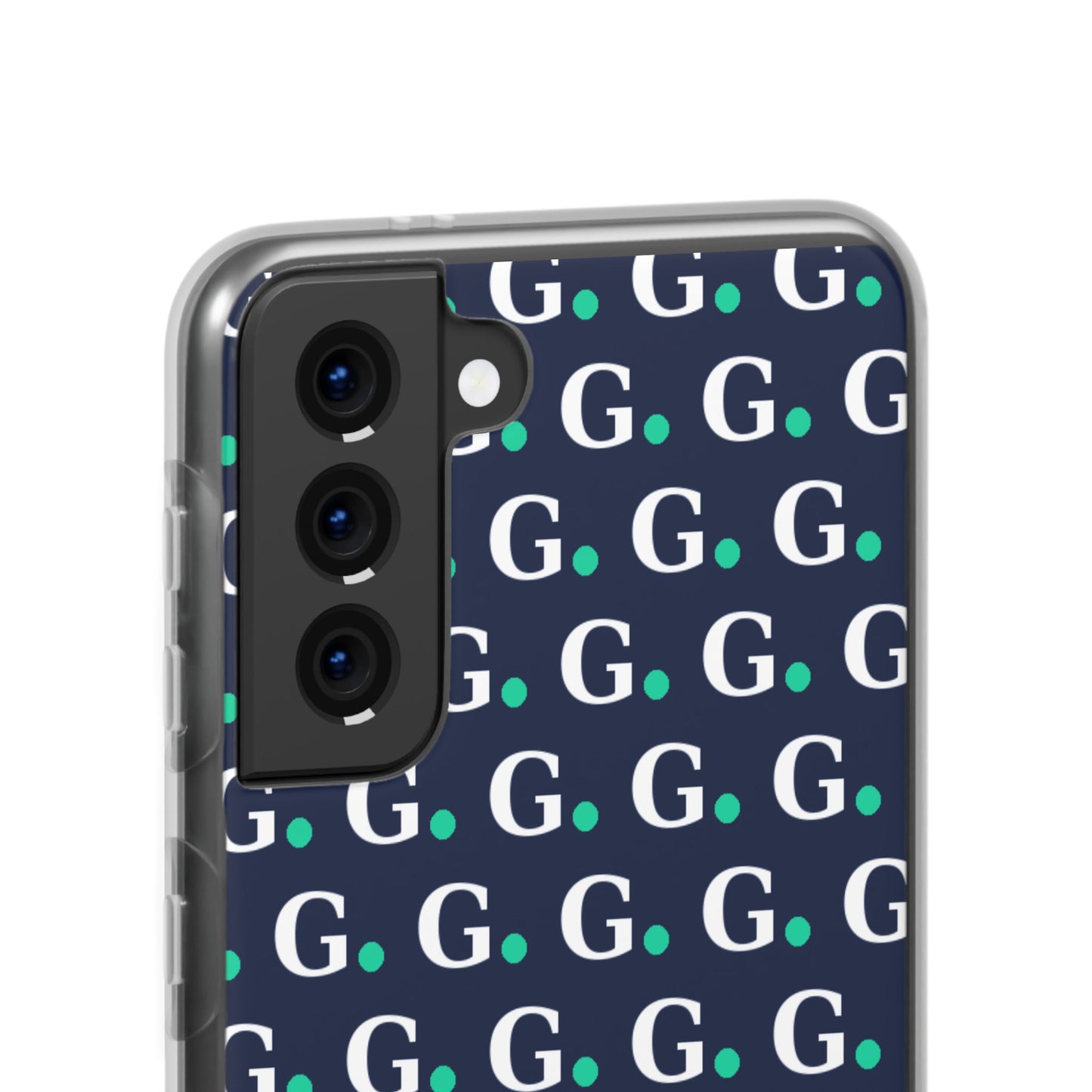 Monogram G Pattern Phone Case — Navy Repeat Initial Design