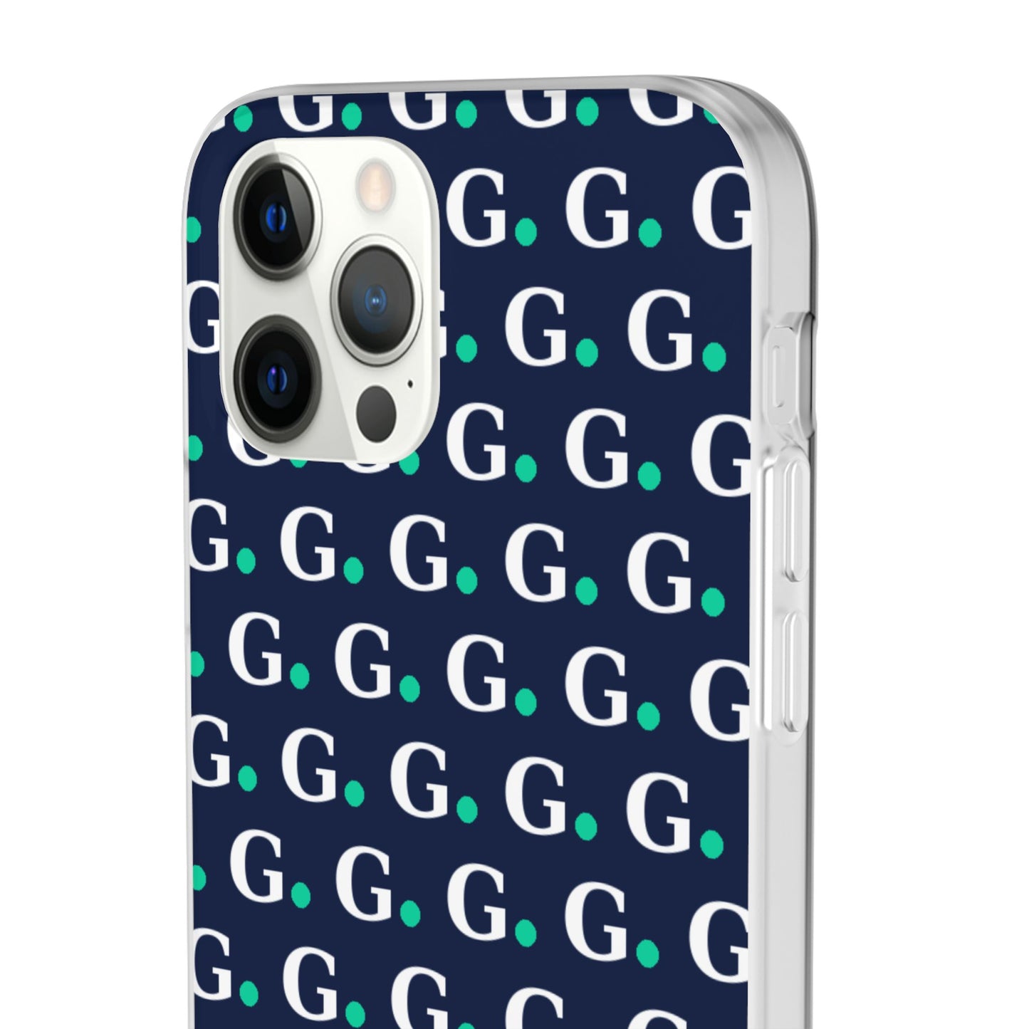 Monogram G Pattern Phone Case — Navy Repeat Initial Design