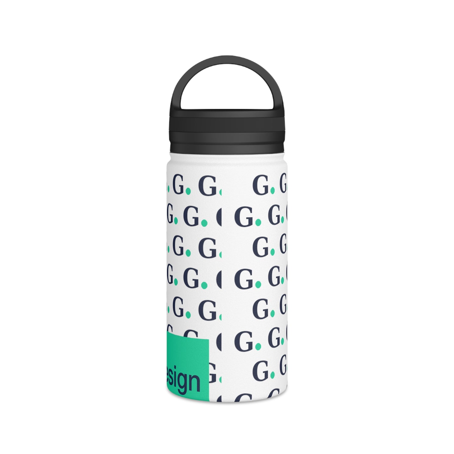 Monogram G Pattern Stainless Steel Water Bottle with Handle Lid