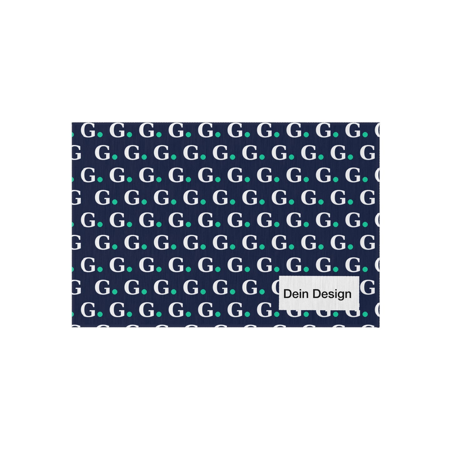 Outdoor Rug — Navy Monogram G Pattern Outdoor Rug (Custom Text "Dein Design")
