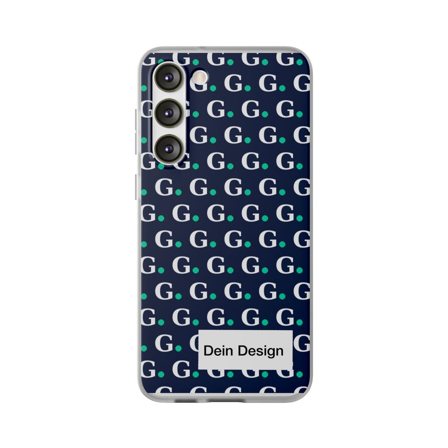 Monogram G Pattern Phone Case — Navy Repeat Initial Design