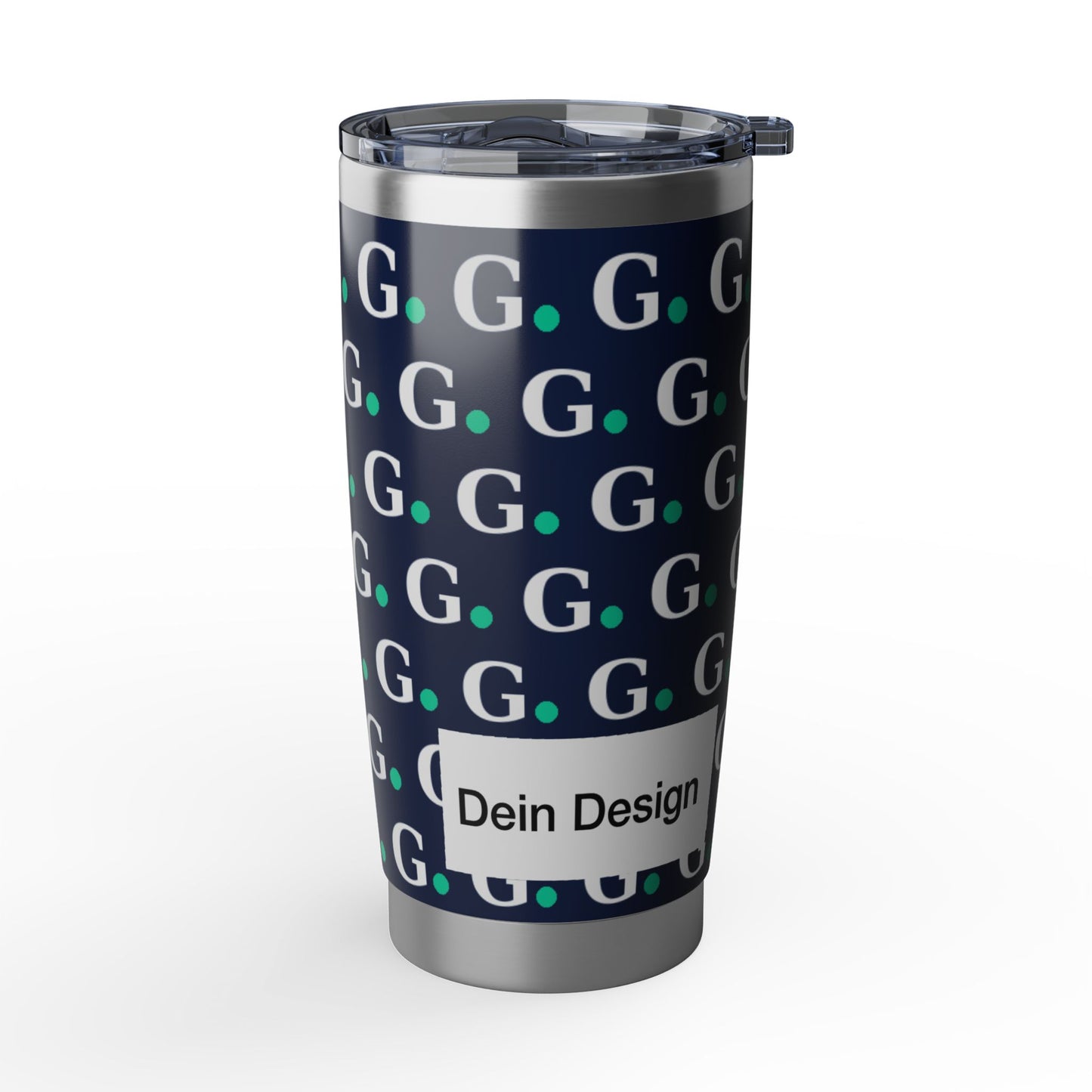 Monogram G 20oz Insulated Tumbler — Navy Patterned Travel Mug