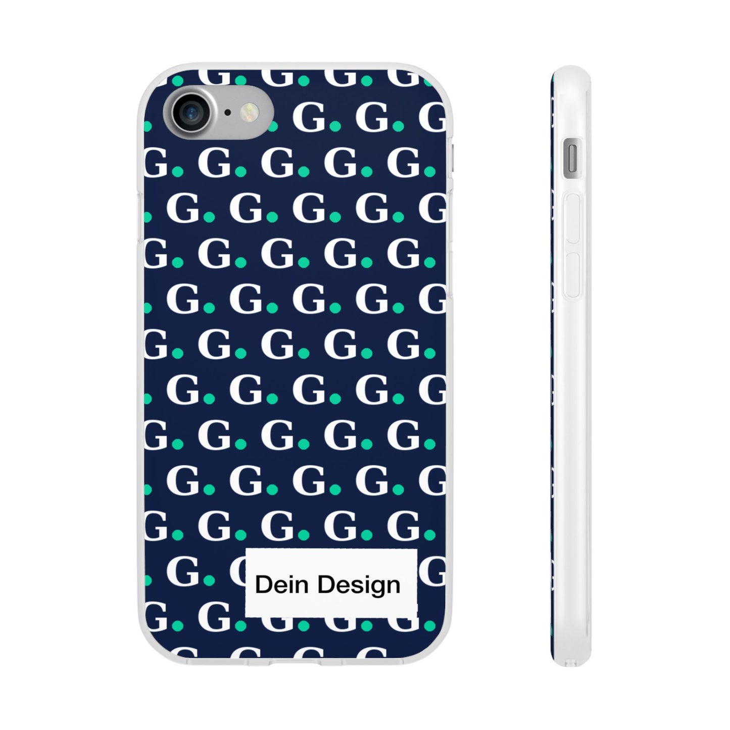 Monogram G Pattern Phone Case — Navy Repeat Initial Design