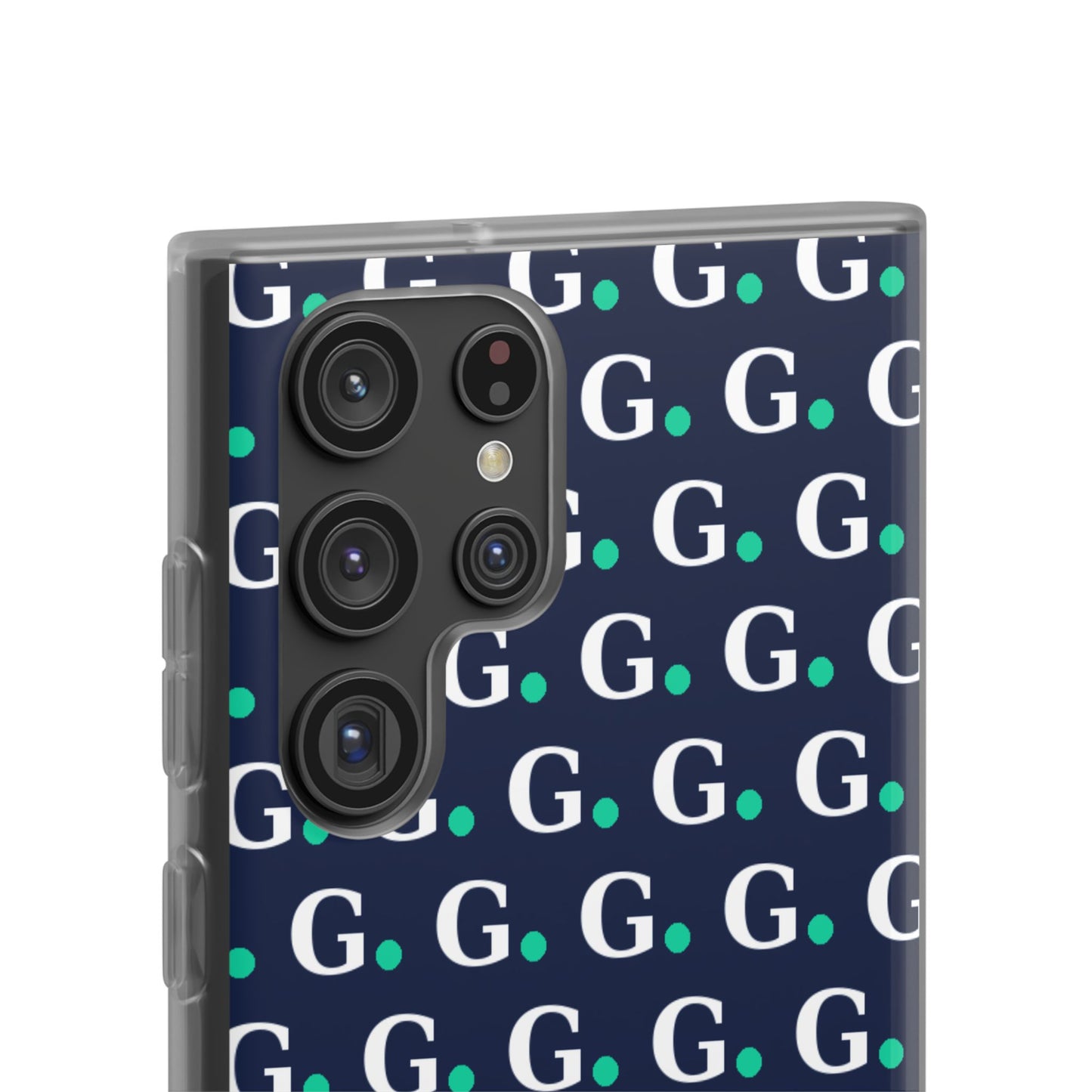 Monogram G Pattern Phone Case — Navy Repeat Initial Design