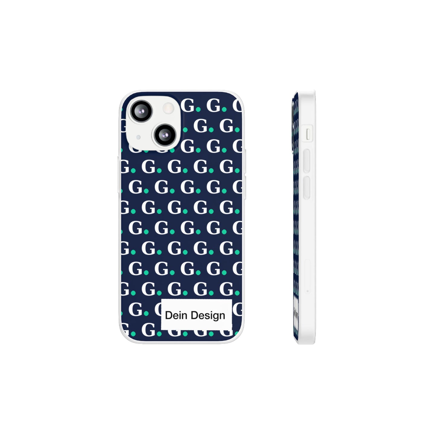 Monogram G Pattern Phone Case — Navy Repeat Initial Design