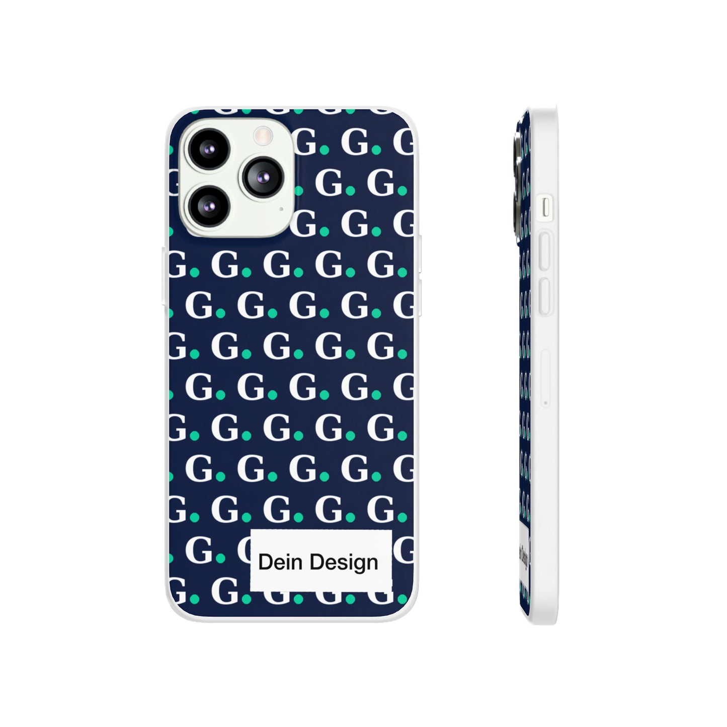 Monogram G Pattern Phone Case — Navy Repeat Initial Design