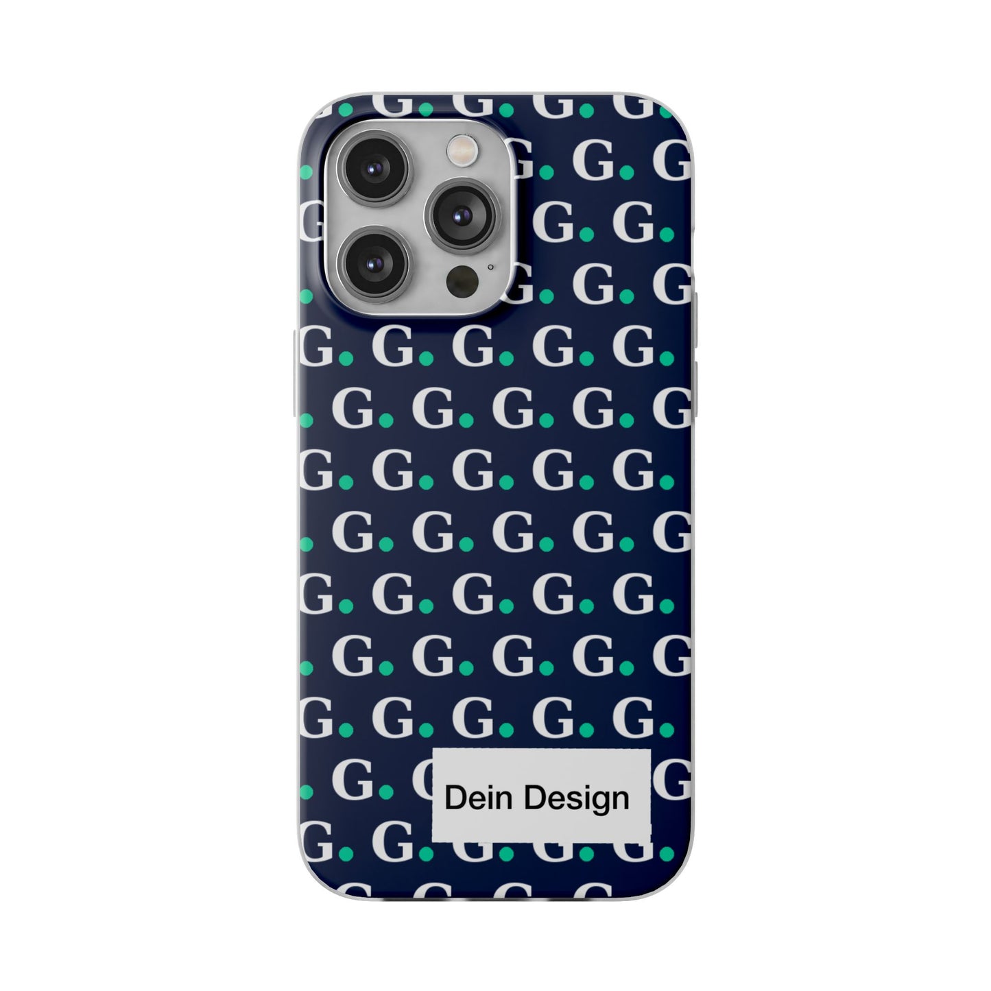Monogram G Pattern Phone Case — Navy Repeat Initial Design