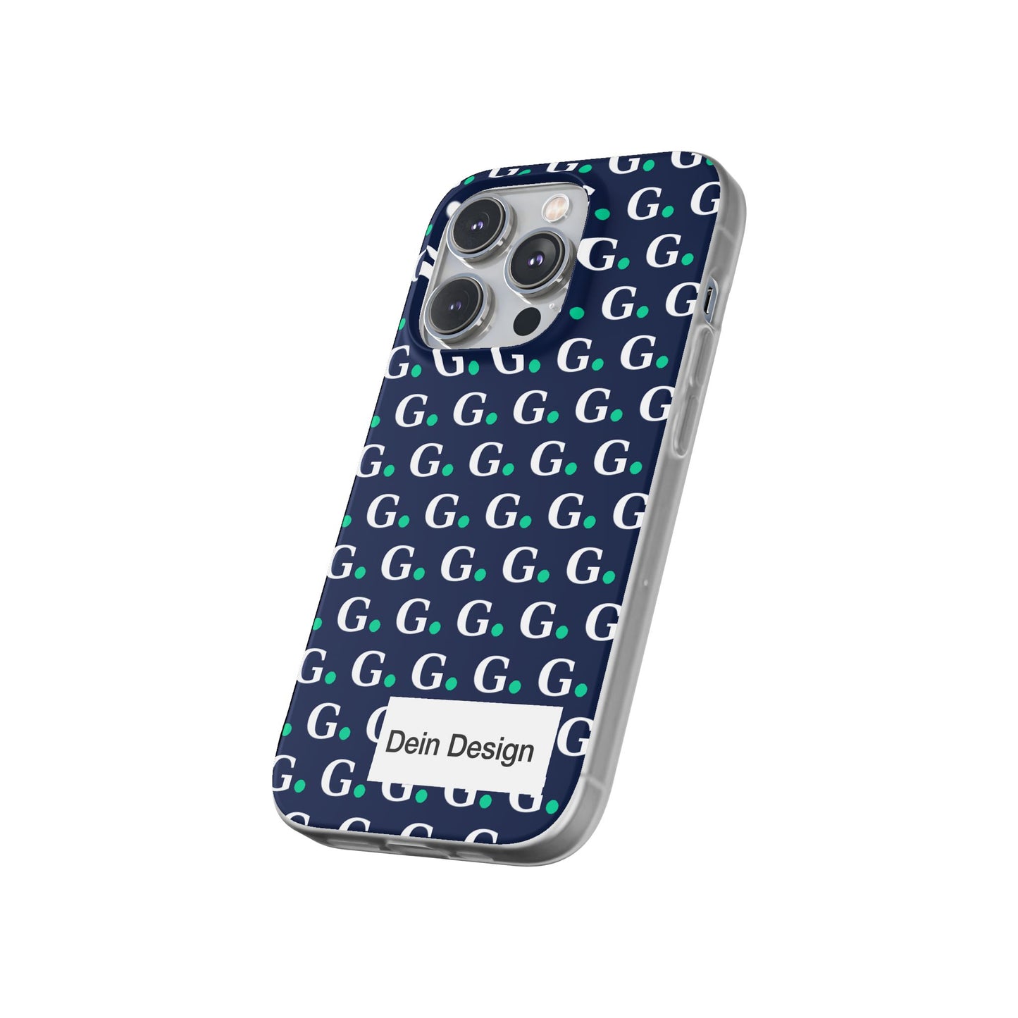 Monogram G Pattern Phone Case — Navy Repeat Initial Design
