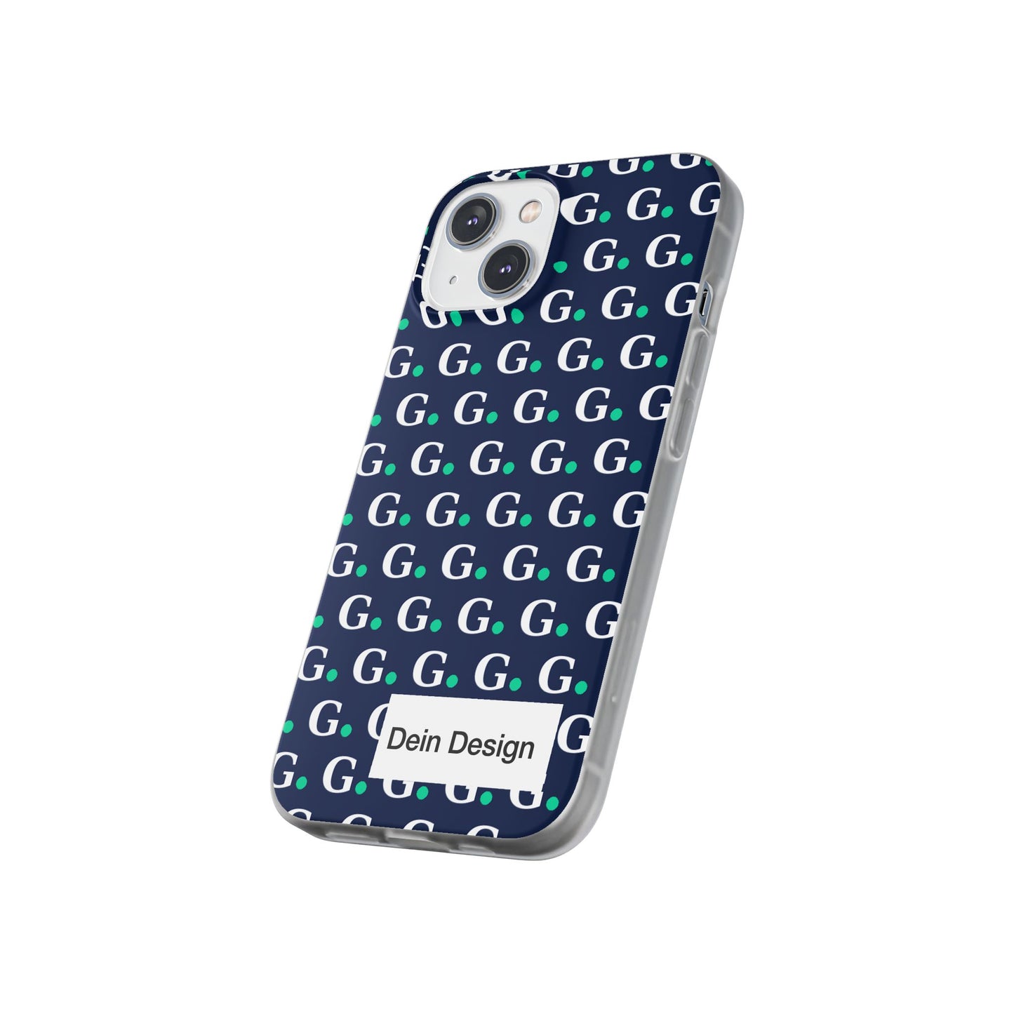 Monogram G Pattern Phone Case — Navy Repeat Initial Design