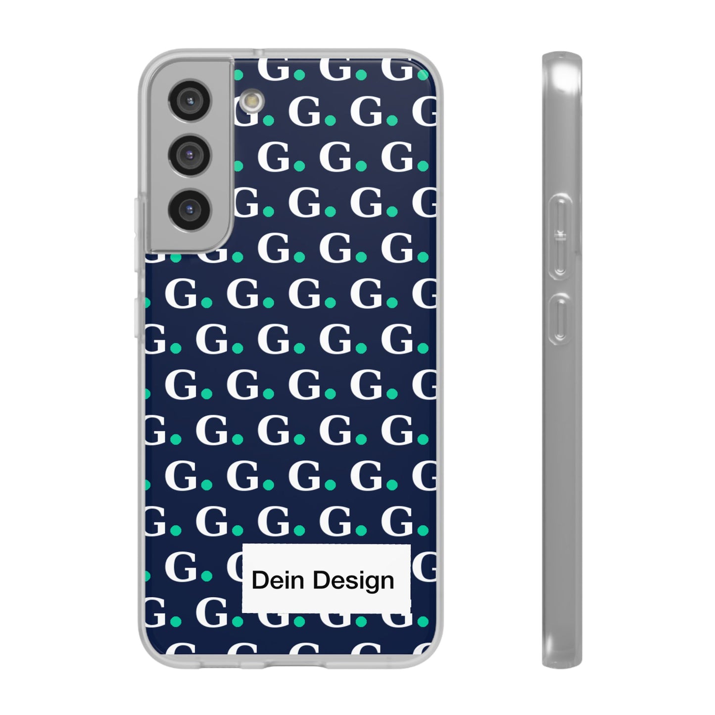 Monogram G Pattern Phone Case — Navy Repeat Initial Design