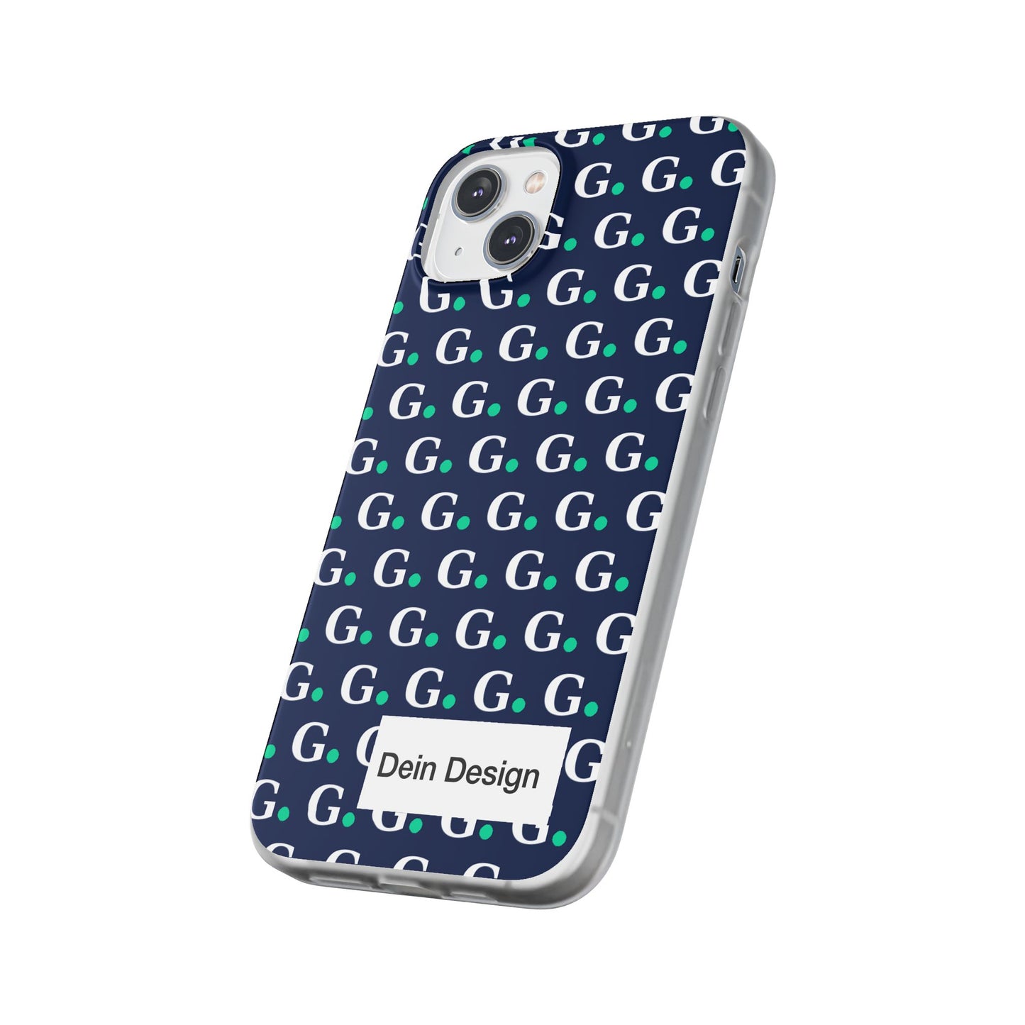 Monogram G Pattern Phone Case — Navy Repeat Initial Design