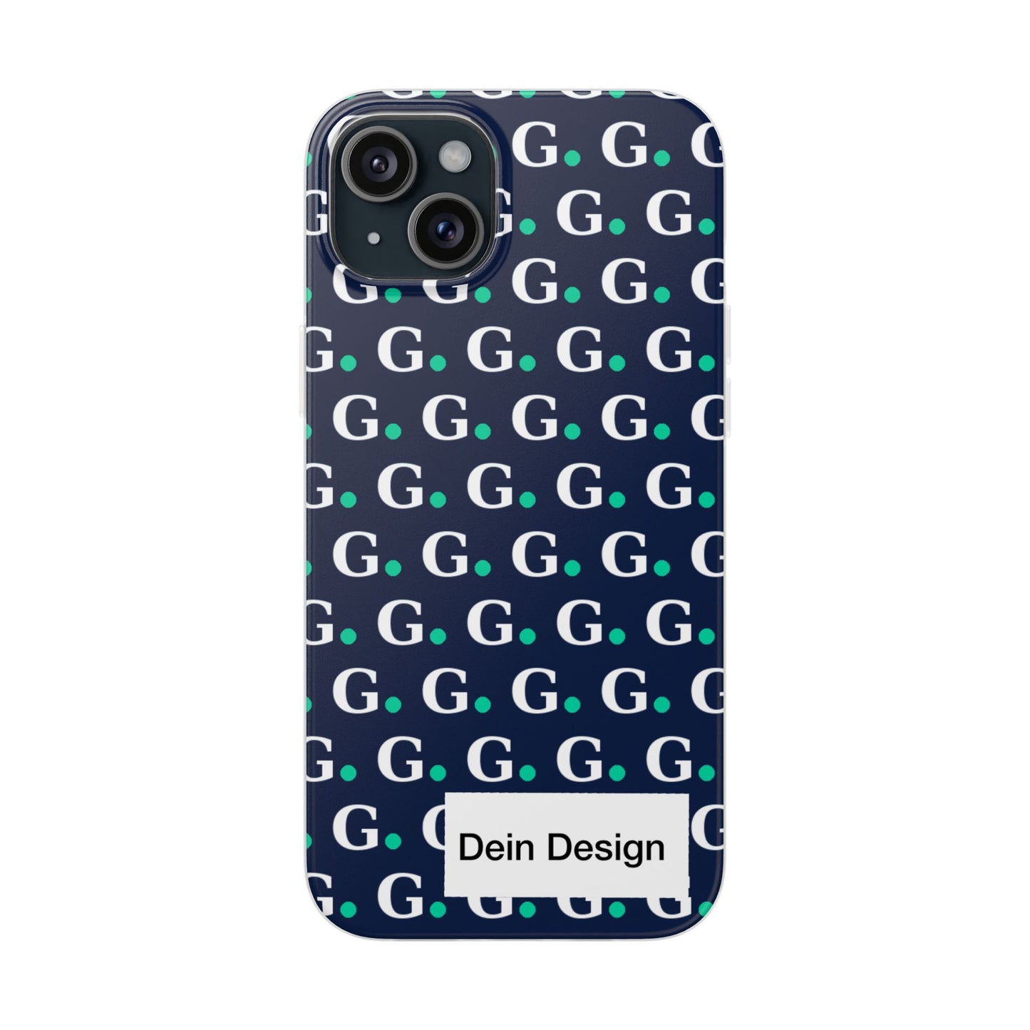 Monogram G Pattern Phone Case — Navy Repeat Initial Design