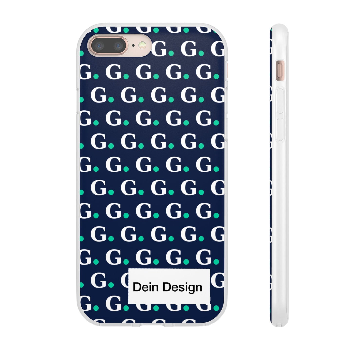 Monogram G Pattern Phone Case — Navy Repeat Initial Design