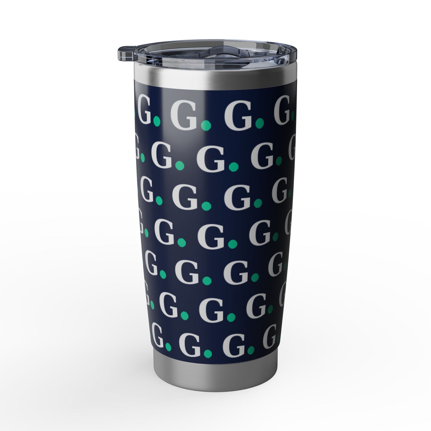 Monogram G 20oz Insulated Tumbler — Navy Patterned Travel Mug