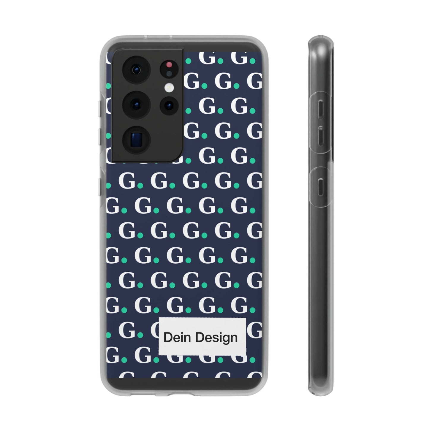 Monogram G Pattern Phone Case — Navy Repeat Initial Design