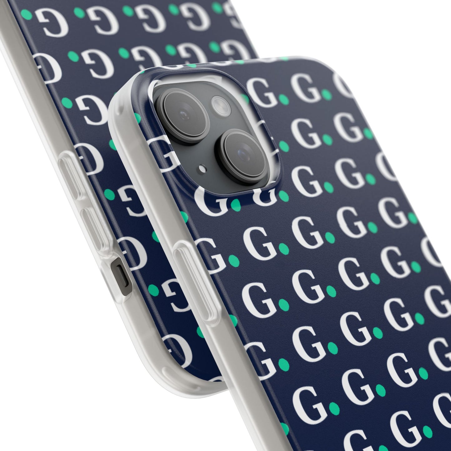 Monogram G Pattern Phone Case — Navy Repeat Initial Design