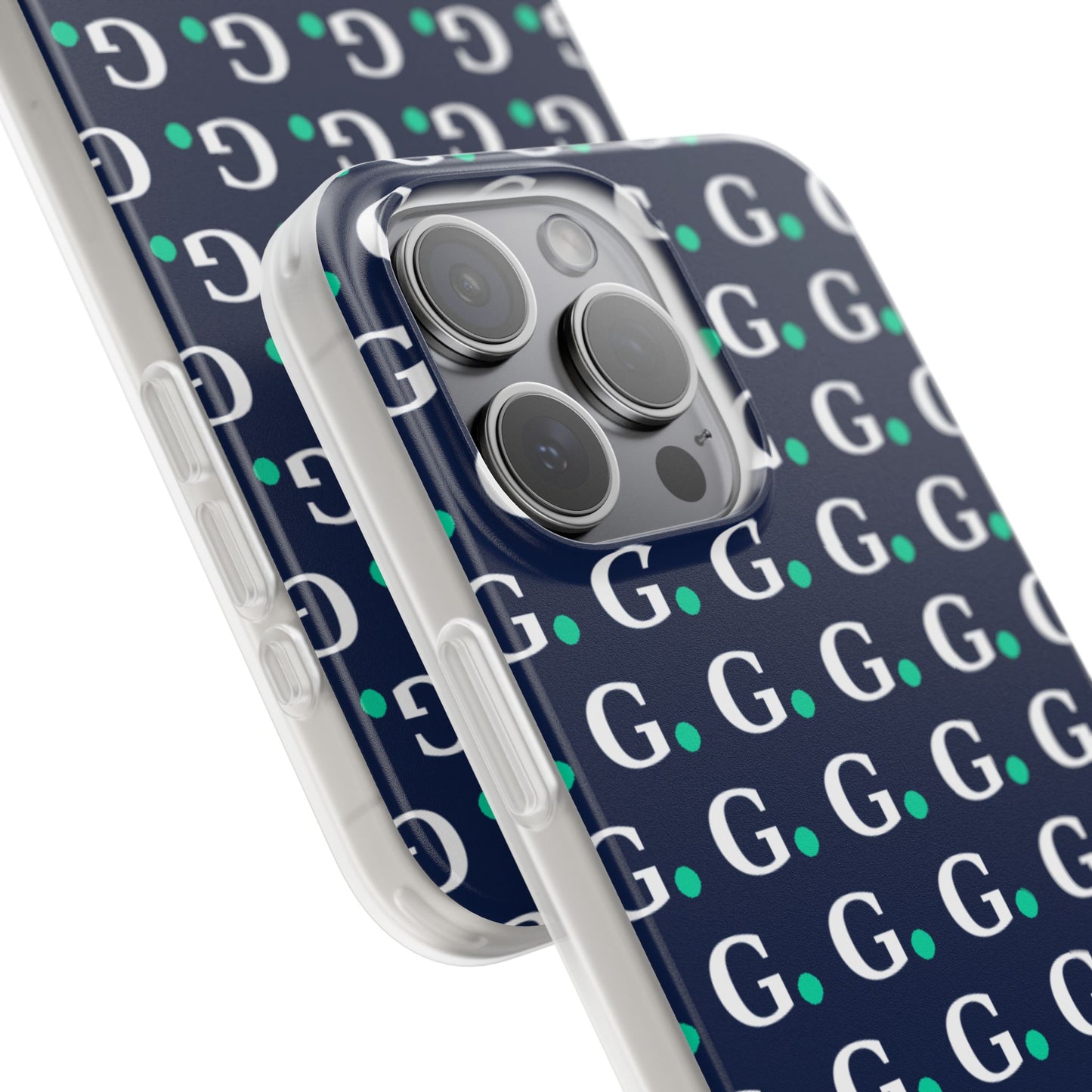 Monogram G Pattern Phone Case — Navy Repeat Initial Design