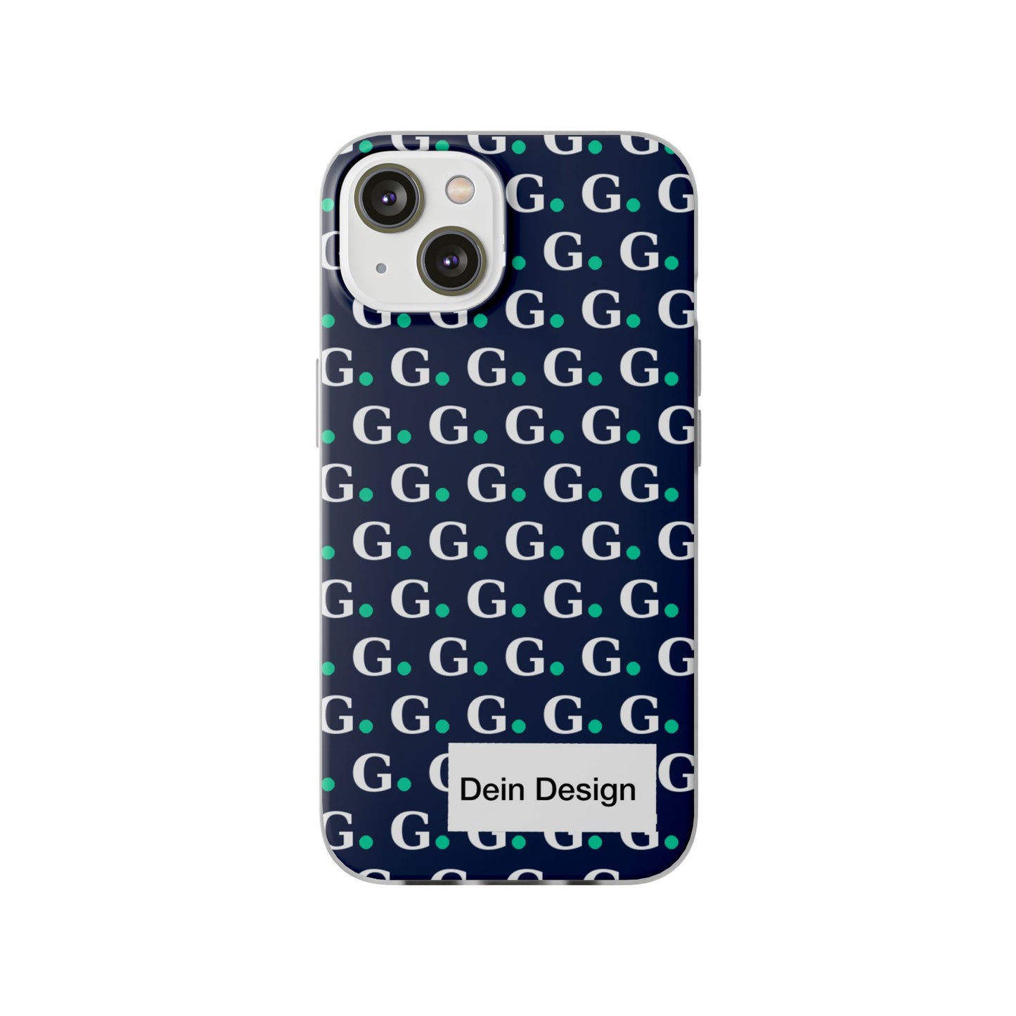 Monogram G Pattern Phone Case — Navy Repeat Initial Design
