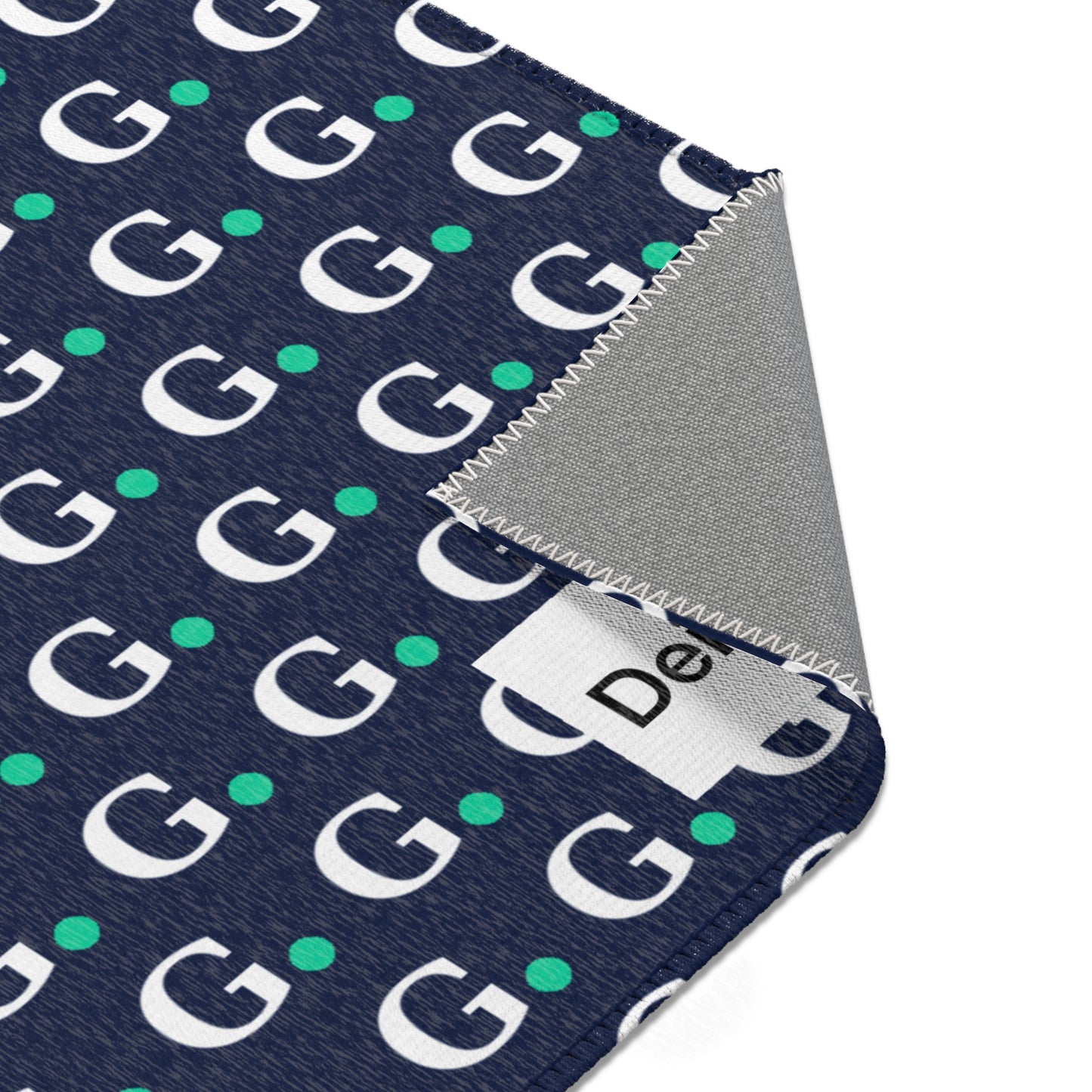 Monogram G Pattern Navy Area Rug