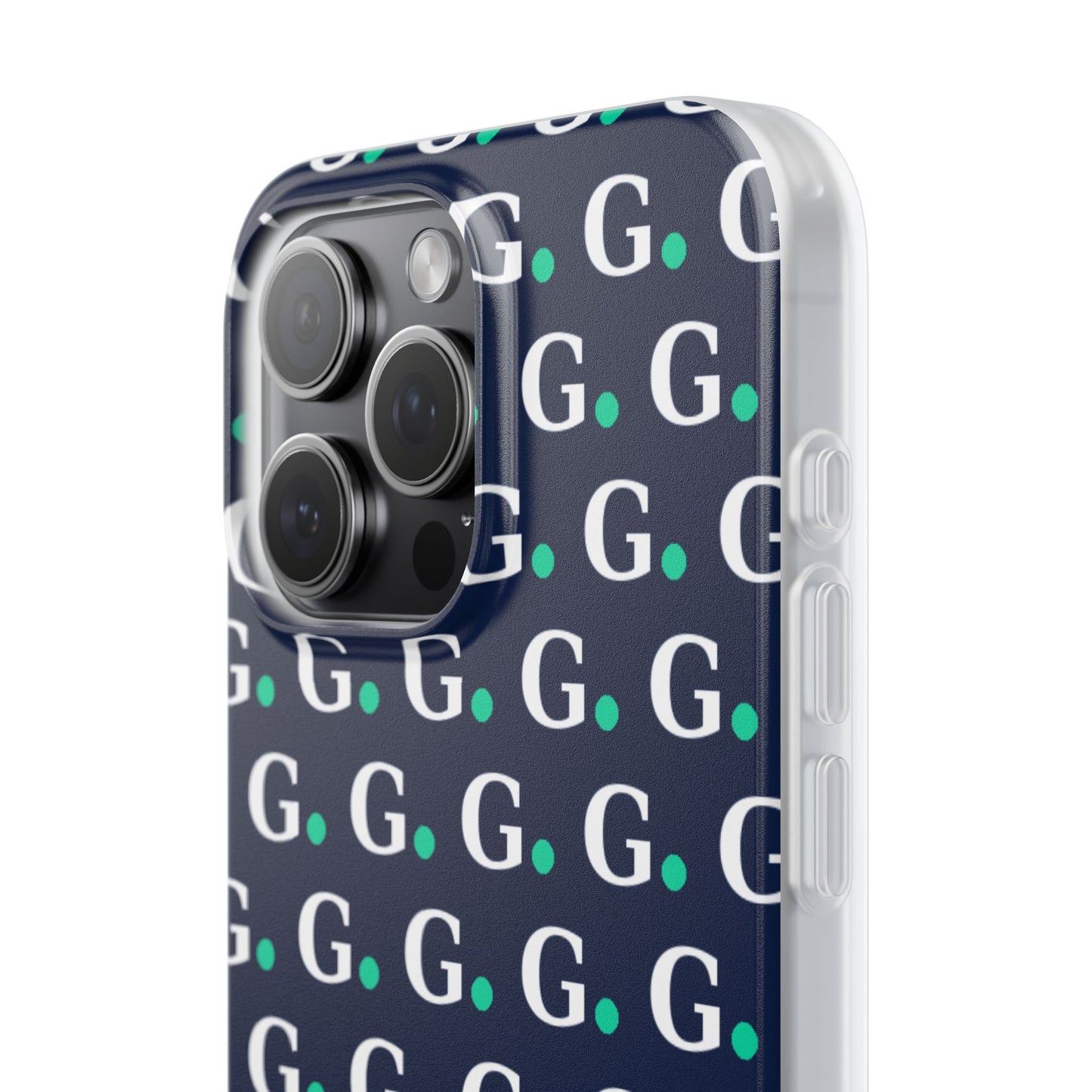 Monogram G Pattern Phone Case — Navy Repeat Initial Design
