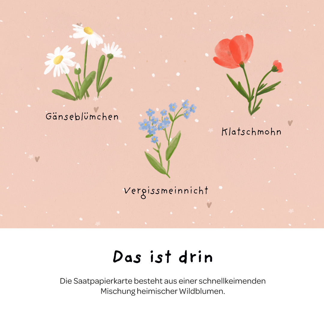 Grußkarte - HDGDL - Hab dich ganz doll lieb