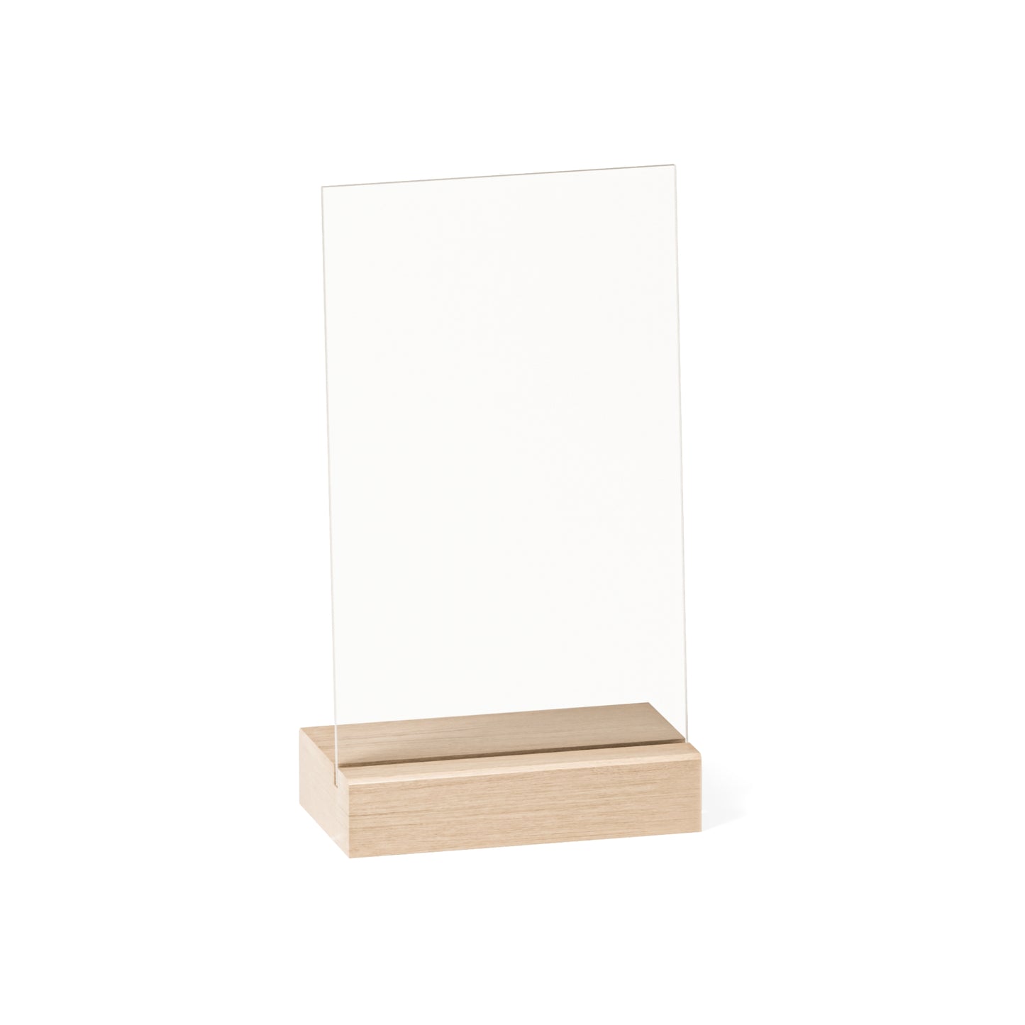 Personalisiertes Acrylschild mit Holzständer
