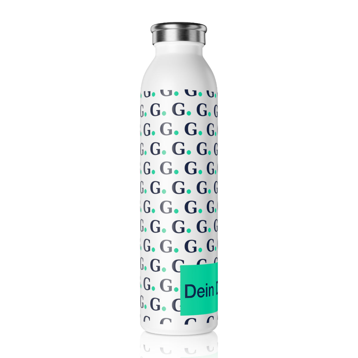 Schlanke Edelstahlflasche Firmengeschenk 03